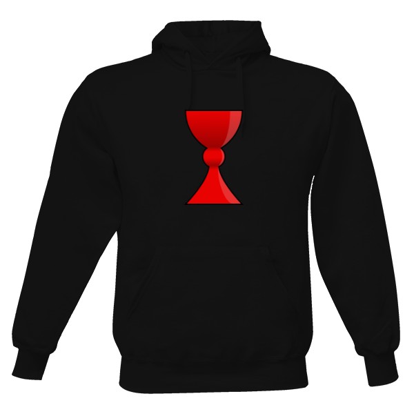 Pánská mikina s kapucí Just Hoods s potiskem Kalich - mikina