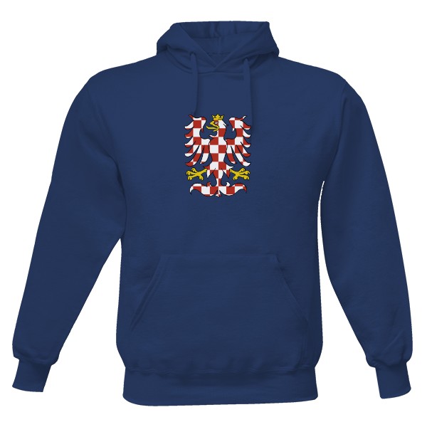 Pánská mikina s kapucí Just Hoods s potiskem Moravská orlice - mikina